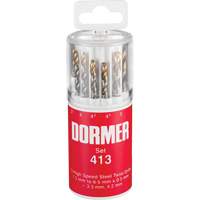Jobber Drill Bit Set, 13 Pieces, High Speed Steel Dufferin Supply