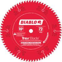 Lame de scie &agrave; d&eacute;couper Trex Blade, 10", 72 dents, Pour Plastique/Plastique Dufferin Supply