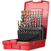 Jobber Length Drill Set, 19 Pieces, High Speed Steel Dufferin Supply