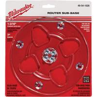 Clear 7" Diameter 1-3/16" Center Hole Sub-Base Dufferin Supply