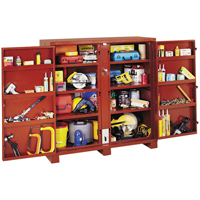 Jobsite Shelf Cabinet, Steel, 47.5 Cubic Feet, Red Dufferin Supply