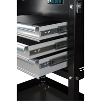 Chariot utilitaire, 4 tiroirs, 18" lo x 33" la x 39" h, Noir Dufferin Supply