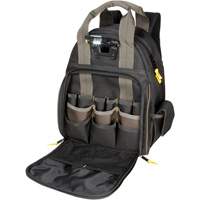 Techgear 53-Pocket Tool Backpack, 16" L x 13-1/4" W, Black, Polyester Dufferin Supply