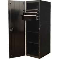 RX Series Side Cabinet, 3 Drawers, 19" W x 25" D x 61" H, Black Dufferin Supply