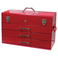 Tool Box, 9-3/5" D x 21-3/10" W x 14-1/2" H, Red Dufferin Supply