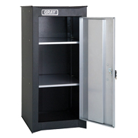 Side Rider Cabinet, 2 Drawers, 14-3/4" W x 18" D x 33-3/4" H, Black Dufferin Supply
