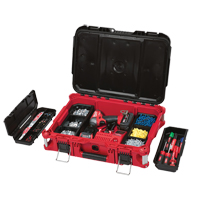 Packout Tool Box, 22" x 16" x 7", Black/Red Dufferin Supply