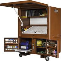 Field Office Jobsite Box, 33" W x 63" D x 80" H, Steel, Red Dufferin Supply