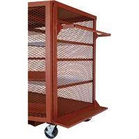 Armoire mobile en treillis, Acier, 37 pi³, Rouge Dufferin Supply