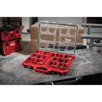 Packout Low-Profile Organizer, 19-3/4" x 16-2/5" x 2-1/2", Black/Red Dufferin Supply