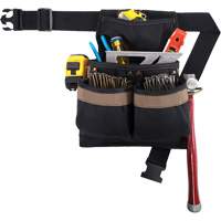 Petite ceinture &agrave; outils de luxe, Polyester, Noir Dufferin Supply