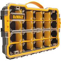 Compartment Pro Organizer, 11" W x 17-5/8" D x 2-7/8" H, Black/Yellow Dufferin Supply