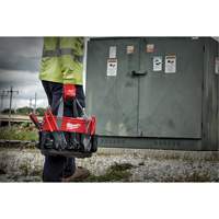 Sac ovale utilitaire, Nylon balistique, 24 pochettes, Noir/Rouge Dufferin Supply