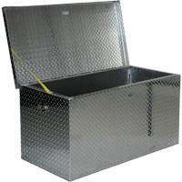 Aluminum Treadplate Portable Tool Box, 25-1/16" D x 49-1/4" W x 24" H, Silver Dufferin Supply