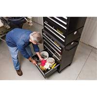 Armoire &agrave; outils moyenne de s&eacute;rie 300, 26" la, 2 tiroirs, Noir Dufferin Supply