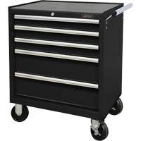 Chariot &agrave; outils industriel, 5 tiroirs, 27" la x 18-3/4" p x 31-1/2" h, Noir Dufferin Supply
