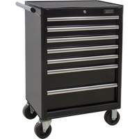 Industrial Tool Cart, 7 Drawers, 27" W x 18-3/4" D x 39" H, Black Dufferin Supply