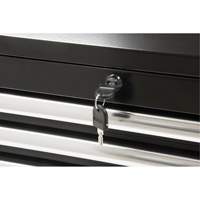 Coffre &agrave; outils industriel, 26" la, 4 tiroirs, Noir Dufferin Supply