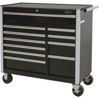 Industrial Tool Cart, 11 Drawers, 41" W x 18-3/4" D x 39-1/3" H, Black Dufferin Supply