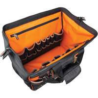 Tradesman Pro Wide-Open Tool Bag, Ballistic Nylon, 42 Pockets, Black Dufferin Supply