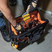 Tradesman Pro Wide-Open Tool Bag, Ballistic Nylon, 42 Pockets, Black Dufferin Supply