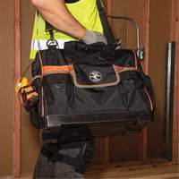 Tradesman Pro Wide-Open Tool Bag, Ballistic Nylon, 42 Pockets, Black Dufferin Supply