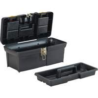 2000 Series Tool Box with Tray, 16" W x 7-1/10" D x 8-1/10" H, Black/Yellow Dufferin Supply
