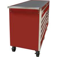 Industrial Tool Cart, 12 Drawers, 56" W x 24-1/2" D x 38-1/8" H, Red Dufferin Supply