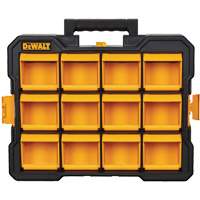 Flip-Bin Organizer, 3-7/8" W x 17-3/4" D x 13-7/8" H, Black/Yellow Dufferin Supply