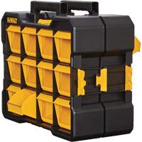 Flip-Bin Organizer, 3-7/8" W x 17-3/4" D x 13-7/8" H, Black/Yellow Dufferin Supply