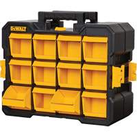 Flip-Bin Organizer, 3-7/8" W x 17-3/4" D x 13-7/8" H, Black/Yellow Dufferin Supply