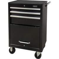 Industrial Tool Cart, 3 Drawers, 29-4/5" W x 21-1/5" D x 38-4/5" H, Black Dufferin Supply