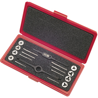 Tap & Die Sets with Production Hand Taps and Carbon Steel Round Adjustable Dies, 8 Pieces Dufferin Supply