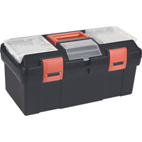 Coffres &agrave; outils en plastique, 17-1/2" la x 9-1/2" p x 8" h, Noir Dufferin Supply