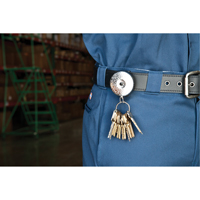The Original Key Reel, Chrome, 24" Cable, Belt Clip Attachment TLZ009 | Dufferin Supply