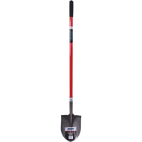 Heavy-Duty Round Point Shovel, Carbon Steel Blade, Fibreglass, Straight Handle Dufferin Supply