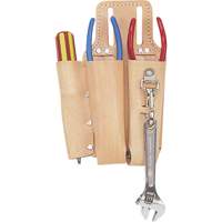 Porte-outils pour monteur de ligne, Porte-outil multiple, Cuir, 3 Poches Dufferin Supply