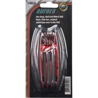 Jeu de cl&eacute;s hexagonales &agrave; bout sph&eacute;riques repliables, 9 mcx, Imp&eacute;rial Dufferin Supply