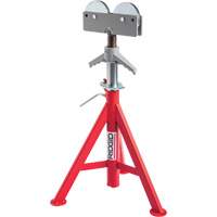 Roller Head Low Pipe Stand #RJ-98, 59-104 cm Height Adjustment, 12" Max. Pipe Capacity, 1000 lbs. Max. Weight Capacity Dufferin Supply