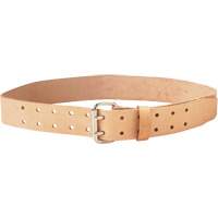 Double Tongue Belt, Leather, Beige Dufferin Supply