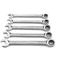 72-Tooth 12 Point Ratcheting SAE Wrench Set, Combination, 5 Pieces, Imperial Dufferin Supply