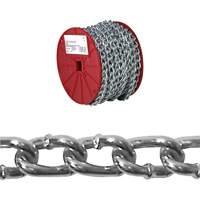 Twist Link Machine Chain, Low Carbon Steel, #2 x 125' (38.1 m) L, 310 lbs. (0.155 tons) Load Capacity Dufferin Supply