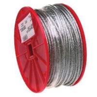 Wire Cable, 500' (152.4 m) x 1/16", 96 lbs. (0.048 tons), Galvanized Dufferin Supply