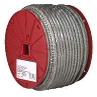 Wire Cable, 250' (76.2 m) x 3/32", 184 lbs. (0.092 tons), Vinyl Coated Dufferin Supply