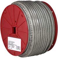 Wire Cable, 250' (76.2 m) x 1/8", 340 lbs. (0.17 tons), Vinyl Coated Dufferin Supply