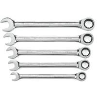 72-Tooth 12 Point Ratcheting Wrench Set, Combination, 5 Pieces, Metric Dufferin Supply