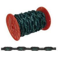 Straight Link Coil Chain with Green Sleeve, Low Carbon Steel, 2/0 x 60' (18.3 m) L, 520 lbs. (0.26 tons) Load Capacity Dufferin Supply