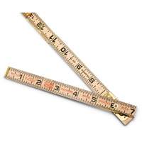 Red End&reg; Oversized Brick Mason Rule, 6' L, Wood, 1/16" Graduations Dufferin Supply