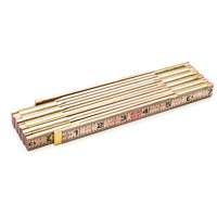 Red End&reg; Rule with Two 6" Slide Rule Extensions, 6' L, Wood, 1/16" Graduations Dufferin Supply