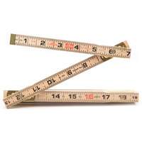 Red End&reg; Rule with Two 6" Slide Rule Extensions, 6' L, Wood, 1/16" Graduations Dufferin Supply
